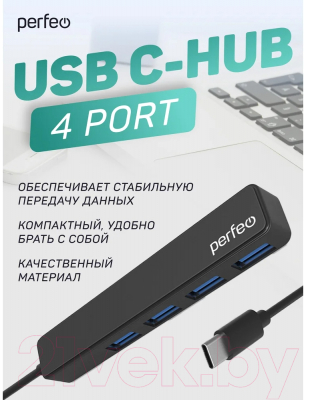 USB-хаб Perfeo 4 Port C-HUB / PF-H039