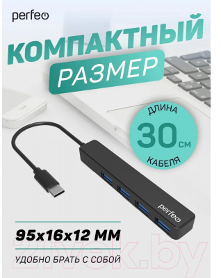 USB-хаб Perfeo 4 Port C-HUB / PF-H039