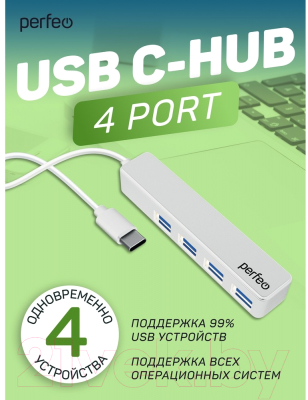 USB-хаб Perfeo 4 Port C-HUB / PF-H039