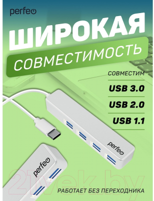 USB-хаб Perfeo 4 Port C-HUB / PF-H039