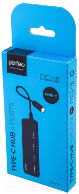 USB-хаб Perfeo 4 Port C-HUB / PF-H048
