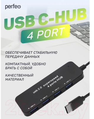 USB-хаб Perfeo 4 Port C-HUB / PF-H048