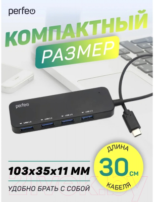 USB-хаб Perfeo 4 Port C-HUB / PF-H048