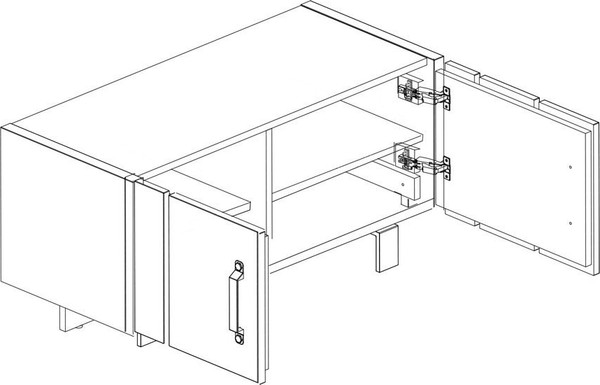 Тумба для обуви Black Red White Otis KOM2D