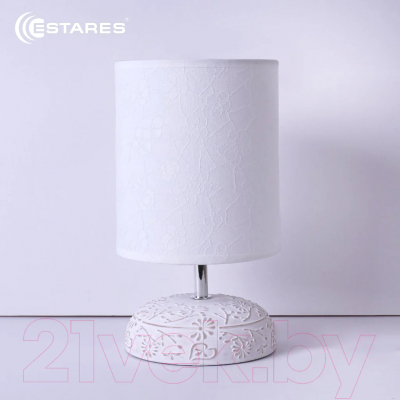 Прикроватная лампа Estares Gamma 1xE14 R-150x150x265-WHITE-220-IP20