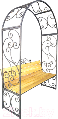 Скамья садовая Saniji С аркой С4 1550x500x2200 - фото