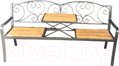 Скамья садовая Saniji Со столиком С34 1700x400x750