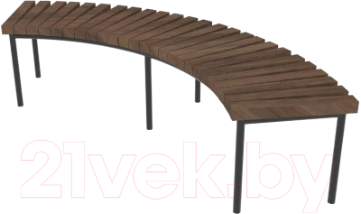 Скамья садовая Saniji Полукруглая С44 1660x400x450 - фото