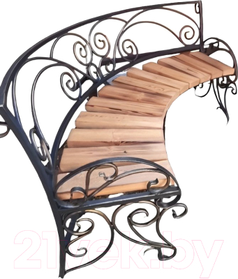 Скамья садовая Saniji Полукруглая С46 1600x400x900 - фото