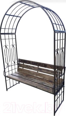 Скамья садовая Saniji С Юбилеем С59 1700x450x2400 - фото