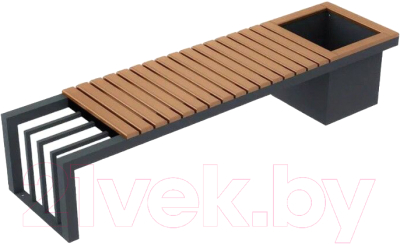 Скамья садовая Saniji С67 1800x400x500 - фото