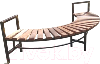 Скамья садовая Saniji Полукруглая С72 1700x450x900 - фото