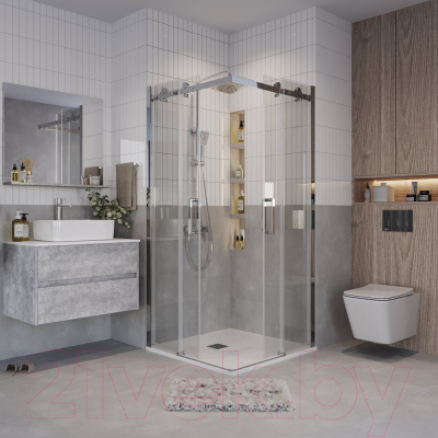 Душевой уголок Grossman Classic 100x100x195 / 300.K33.04.1010.10.00 (хром/прозрачное стекло)