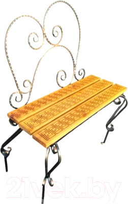 Скамья садовая Saniji Завиток С74 1000x400x450 - фото