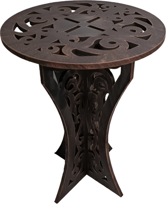 Кофейный столик садовый Saniji МДФ15 430x430x550 - фото