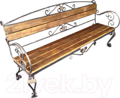 Скамья садовая Saniji Компанейская С84 2000x450x1000 - фото