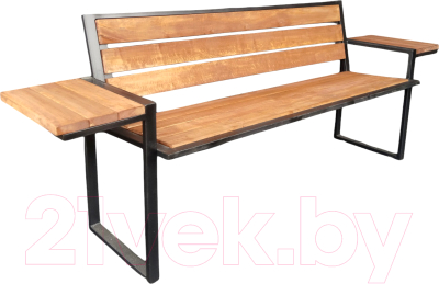 Скамья садовая Saniji Со столиками С89 2100x450x800 - фото
