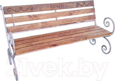 Скамья садовая Saniji С93 1660x420x850 - фото