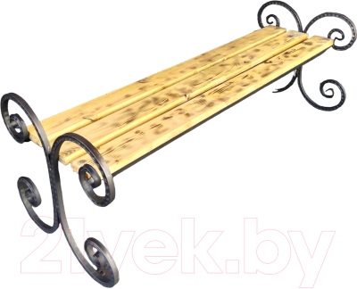 Скамья садовая Saniji Завиток С95 1500x450x500 - фото