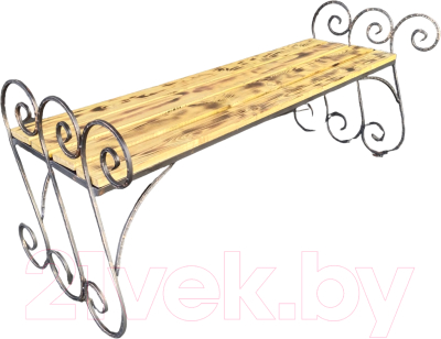 Скамья садовая Saniji Волна С96 1500x450x500 - фото