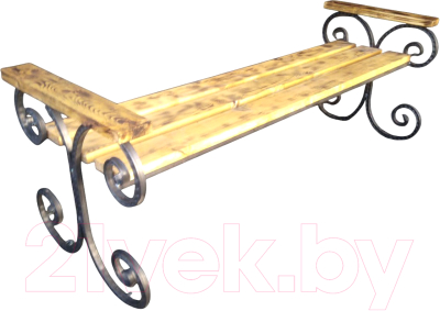 Скамья садовая Saniji С97 1500x450x500 - фото