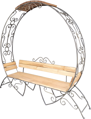 Скамья садовая Saniji С аркой С101 2300x500x2100 - фото