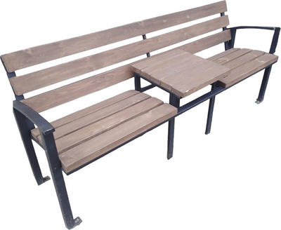 Скамья садовая Saniji Со столиком С107 2000x450x900 - фото