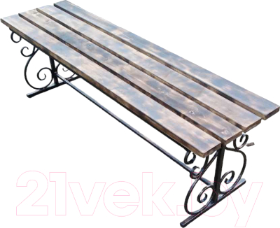Скамья садовая Saniji Виток С108 1500x400x450 - фото