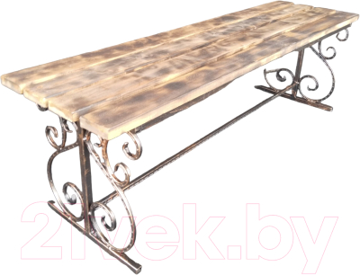 Скамья садовая Saniji Виток С109 1500x400x450 - фото