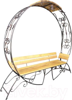 Скамья садовая Saniji С аркой C111 2300x500x2100 - фото