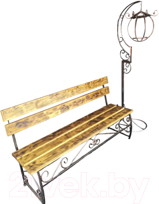 Скамья садовая Saniji 1660x500x850 с кормушкой - фото