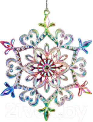 Елочная игрушка Erich Krause Decor. Снежинка перламутр / 50695 - фото