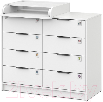 Комод пеленальный Атон Zeus 1008 ЛДСП с шариковыми направляющими - фото