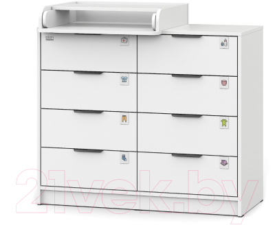 Комод пеленальный Атон Zeus 1008 ЛДСП с шариковыми направляющими