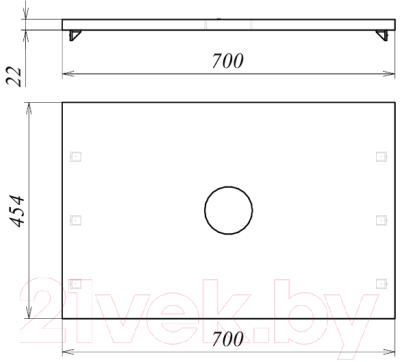 Столешница для ванной Garda Ст58_700