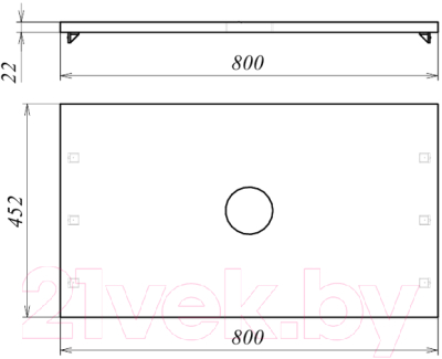 Столешница для ванной Garda Ст58_800