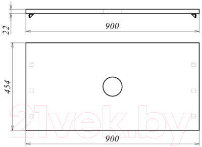 Столешница для ванной Garda Ст58_900