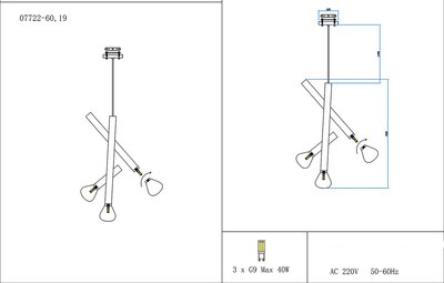 Потолочный светильник Kinklight Риволи 07722-60.19 (черный)