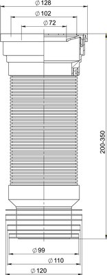 Слив (гофра) РМС ОУА-0.35м