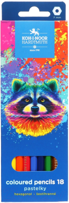 Набор цветных карандашей Koh-i-Noor Racoon / 3553018059KS - фото