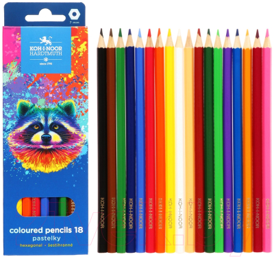 Набор цветных карандашей Koh-i-Noor Racoon / 3553018059KS