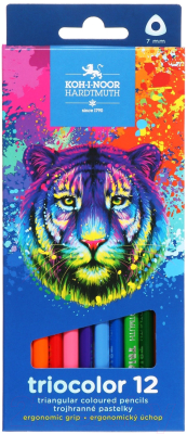 Набор цветных карандашей Koh-i-Noor Triocolor Tiger / 3132012012KS - фото