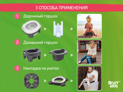 Дорожный горшок ROXY-KIDS HandyPotty / HP-255DGG
