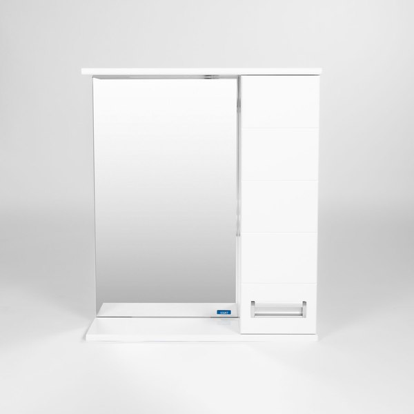 Шкаф с зеркалом для ванной Viant Вена 50 / VVEN50-ZSHR