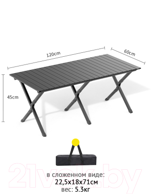 Стол складной Happy Home HH-048 (черный)