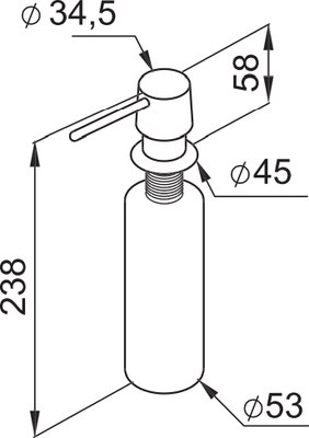 Дозатор встраиваемый в мойку Elleci ADI02300BK