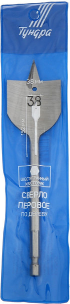 Сверло Tundra Перовое шестигранный хвостовик по дереву 38x152мм / 1032505
