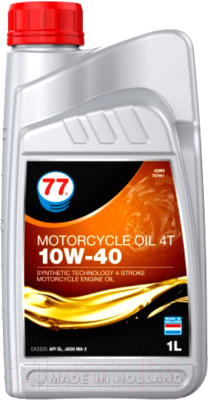 Моторное масло 77 Lubricants Motorcycle Oil Syn 4T 10W-40 / 708293 - фото