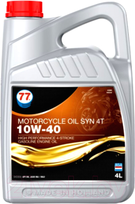 Моторное масло 77 Lubricants Motorcycle Oil Syn 4T 10W-40 / 709344 - фото
