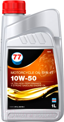 Моторное масло 77 Lubricants Motorcycle Oil Syn 4T 10W-50 / 708290 - фото
